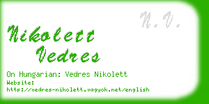 nikolett vedres business card